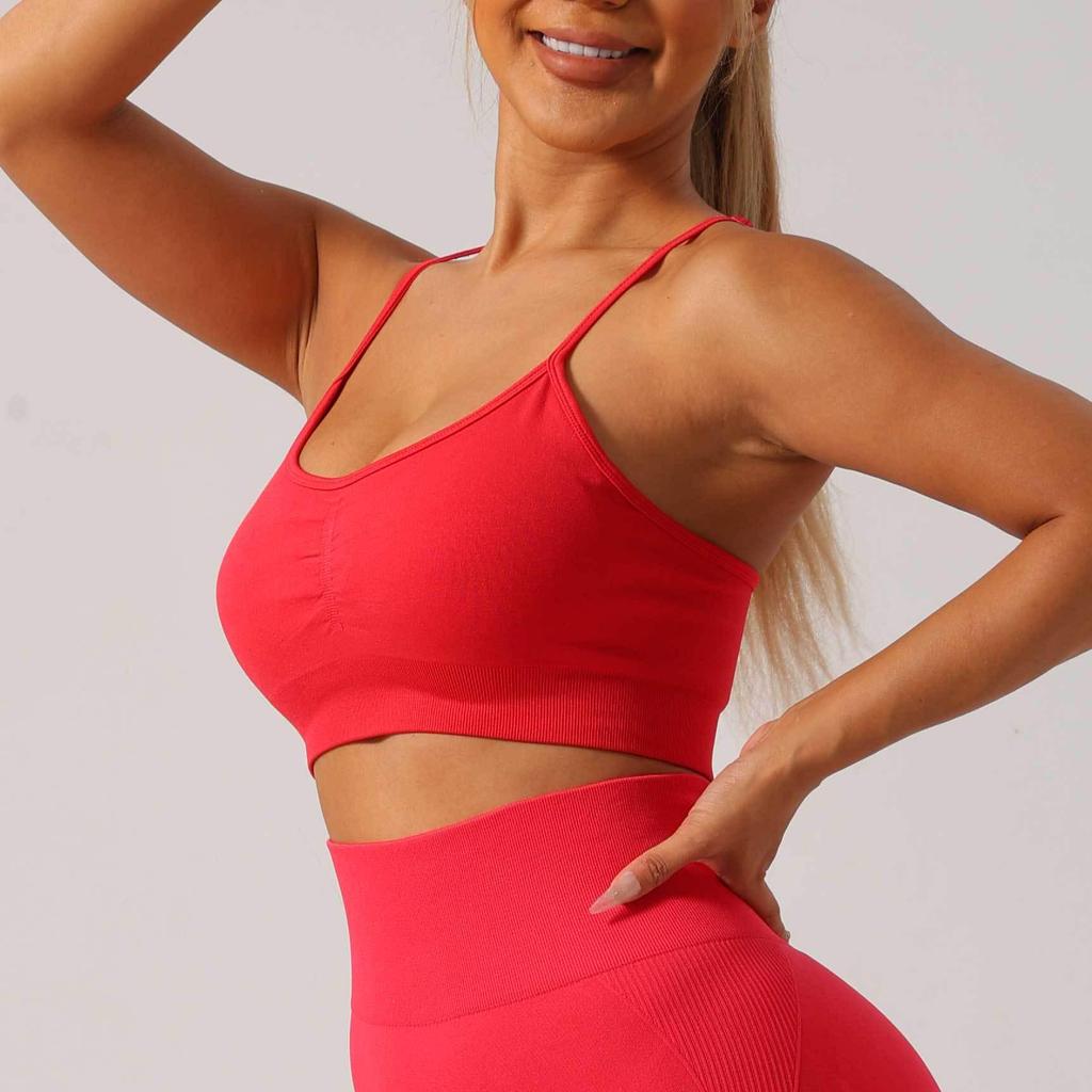 Peach Breathable Elastic Tight-Fit Yoga & Running Fitness Pants Set