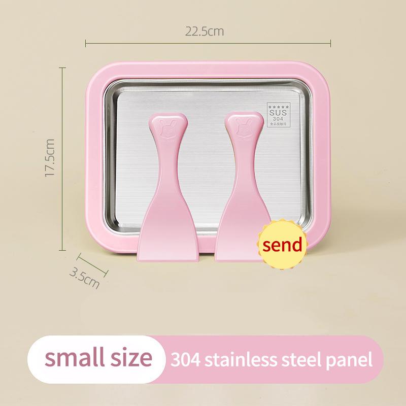 Domácí výrobník rolované zmrzliny Malý dětský domácí jogurtový pudink Nerezová pánev na smaženou ledovou zmrzlinu Stroj na smaženou ledovou zmrzlinu