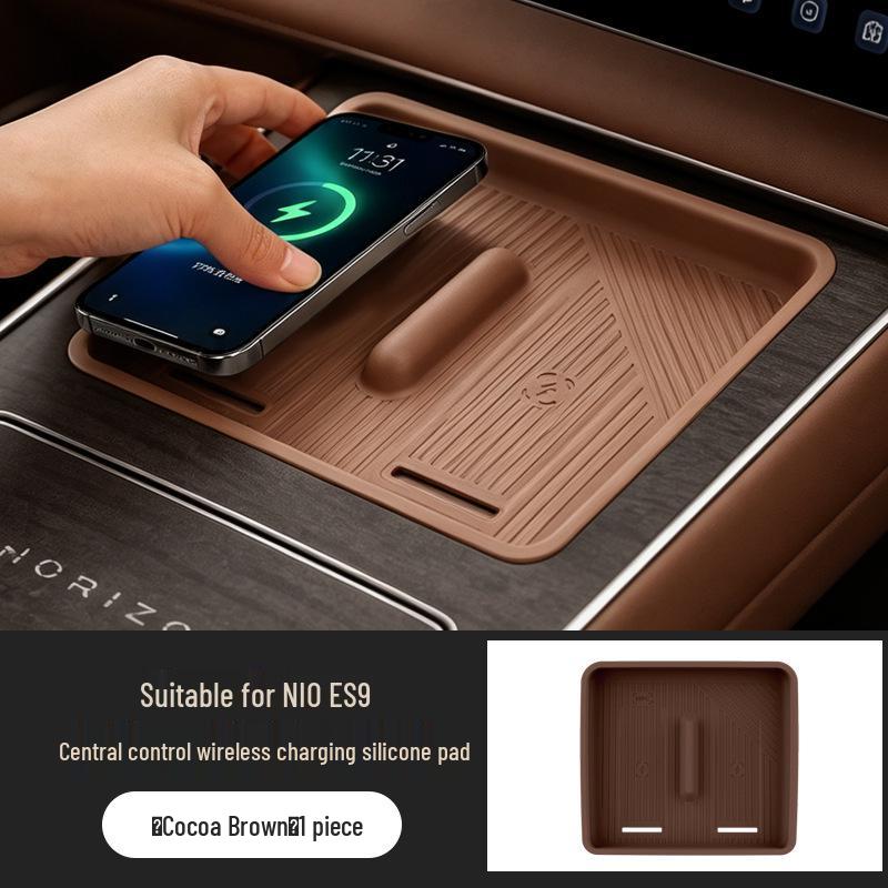 Anti-slip Silicone Pad for Nio ES9 Wireless Charger: Center Console Car Interior.