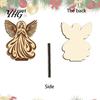Religious Gift Ideas Wooden Candle Holder, Praying Angel Tabletop Tealight Stand, Stable Base Decorative Candlestick for Mantel, Dining Table
