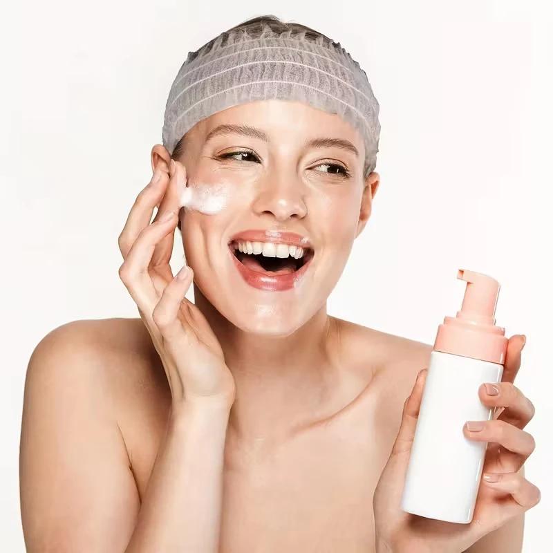 20/50/100pcs Disposable Spa Headbands Soft Non- Elastic Facial Hair Bands For Sauna, Facial Cleansing, Skincare & Makeup