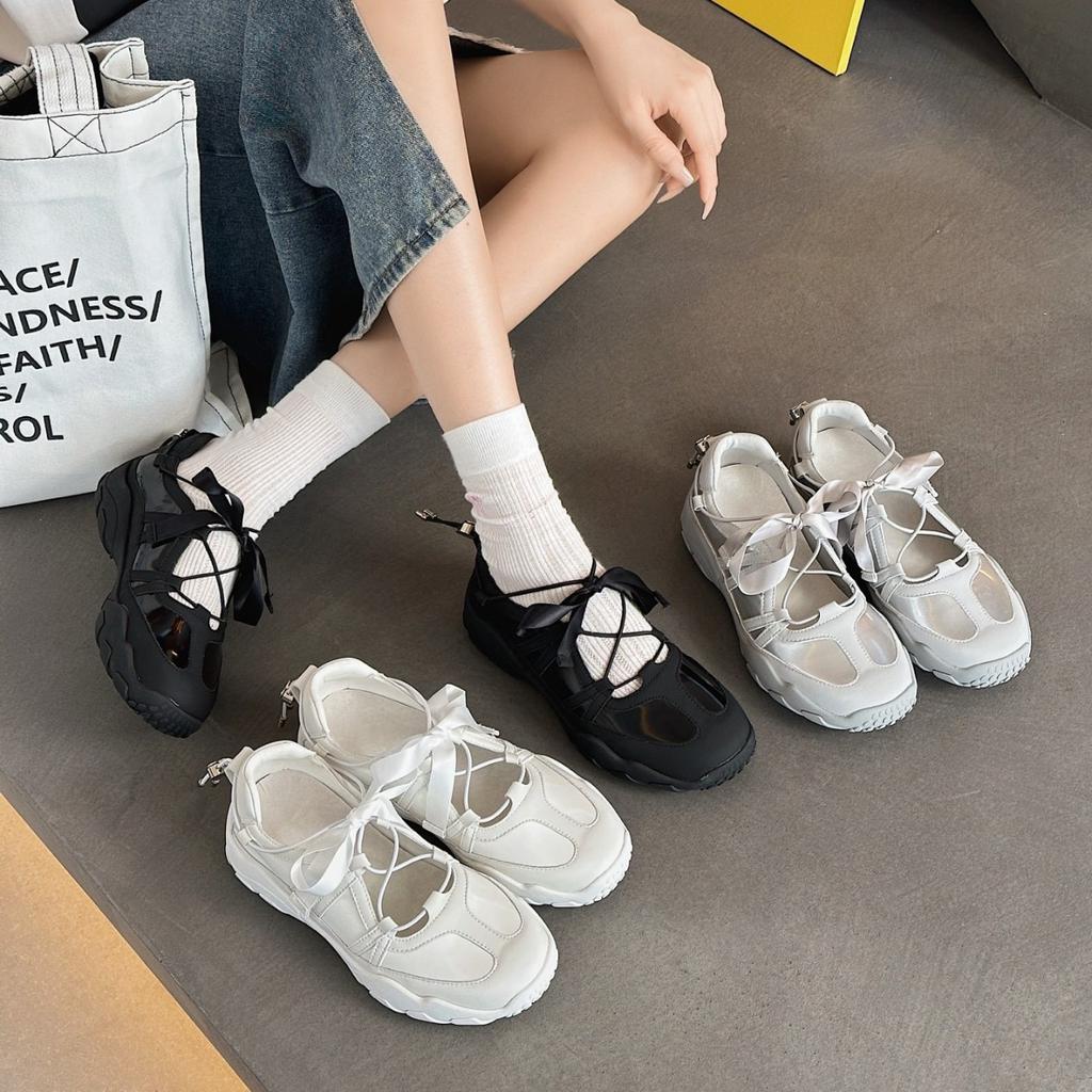 5CM height-increasing ballet style women's summer hollow and breathable Mary Jane platform casual sports sandals