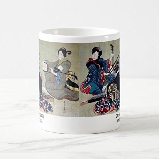 Katsushika Photo mug with Oi's "Sankyoku Gassozu" mug (Ukiyo-e series) (A caption)