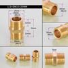 Brass Pipe Hex Nipple Fitting Quick Adapter M22 14mm Or 15mm Male Thread Connection Coupler For High Pressure Washer Gun Hose