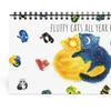 2026 Fluffy Cats Desk Calendar Large Cat Calendar Monthly Planner with Clearly Readable Dates Office Christmas Gifts