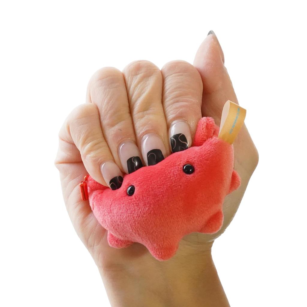 Punyumen Octopus Plush Toy with Keychain, 6cm, Cute Small Marine Life Charm, Soft To the Touch, Durable, Perfect for Christmas or Birthday Gifts (Red)