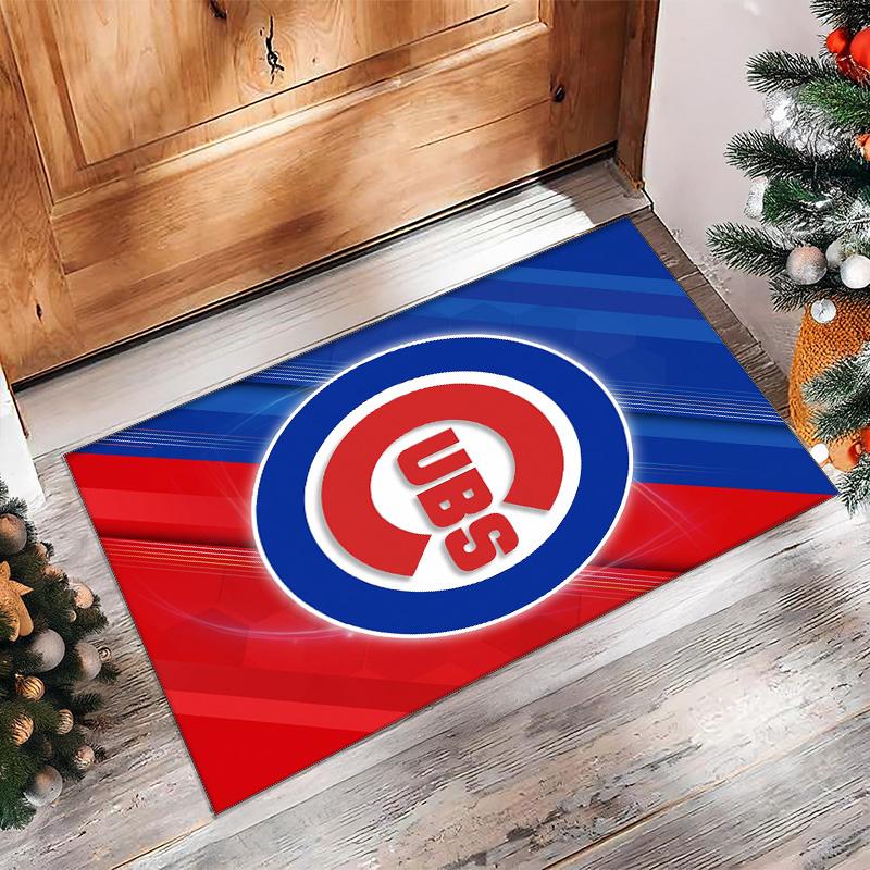 Chicago Cubs Crystal Velvet Carpet Soft Anti?Slip Floor Mat Comfortable Home Living Room Bedroom Decor Rug