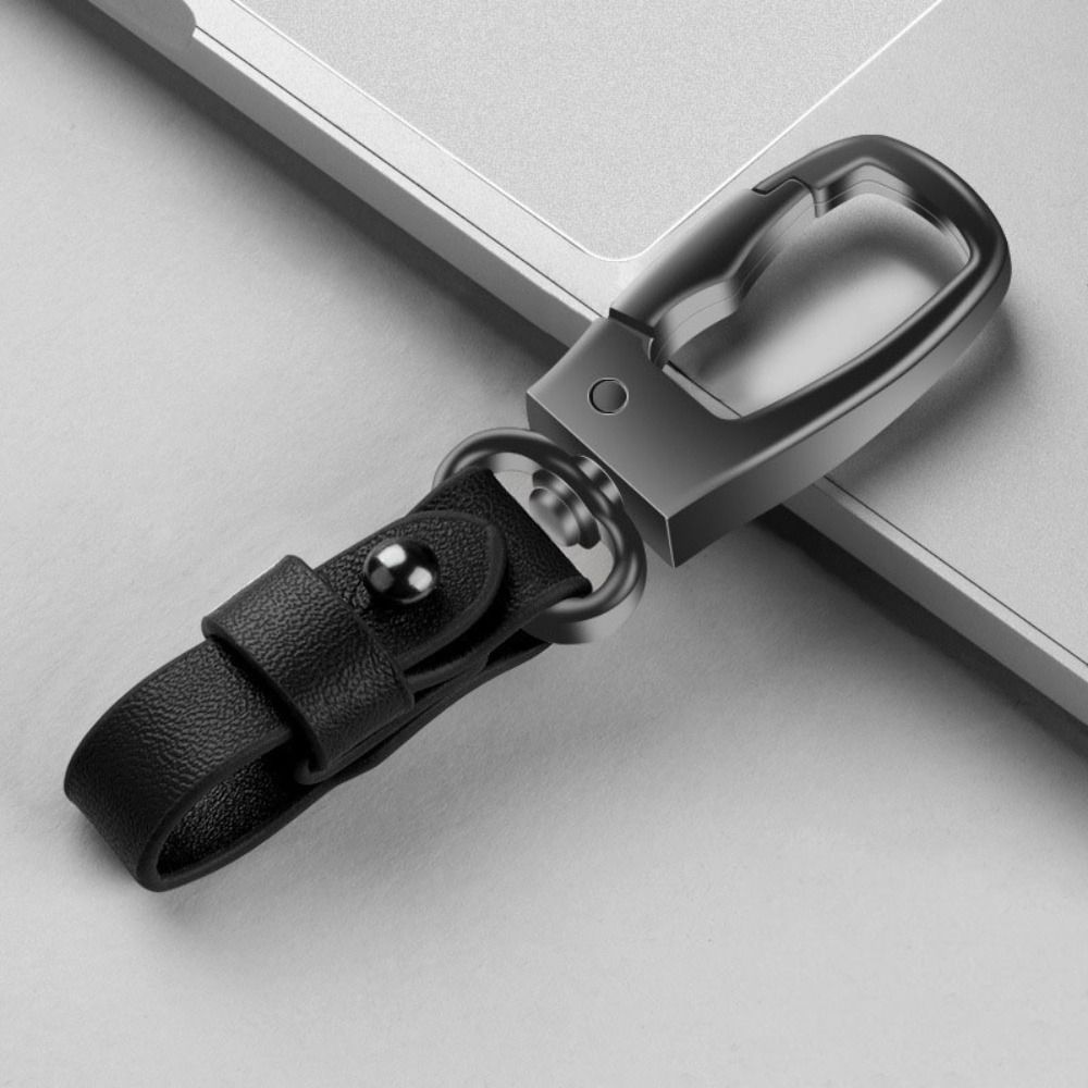 Waist Hanging Car Key Chain Cowhide Leather Waist Belt Buckle Creative Small Key Rings  Gift