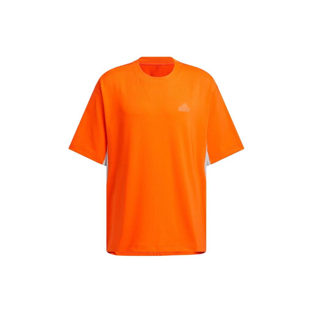 Adidas Future Style Short Sleeve T-Shirt With Printed Logo, Quick-Dry Sport Casual Men Tops Semi-Solar-Orange JI9884