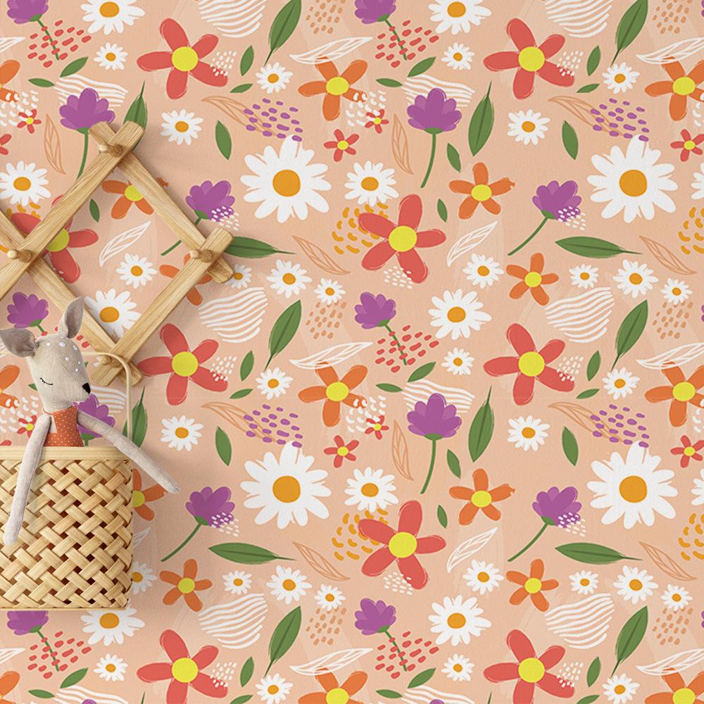 Flower Green Leaves Bedroom Living Room Home Wall Background Landscaping Decoration Wall Stickers