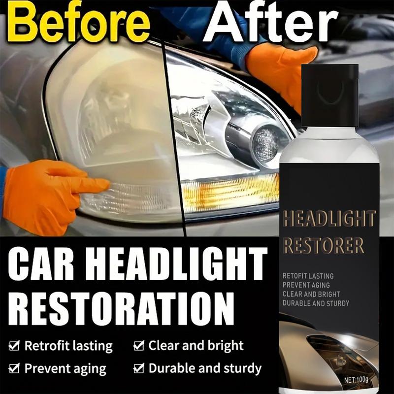 Car Headlight Repair Fluid Headlight Cleaner Liquid 100ml Renewal Refurbishment Repair Agent Powerful Automotive Lights Restorer