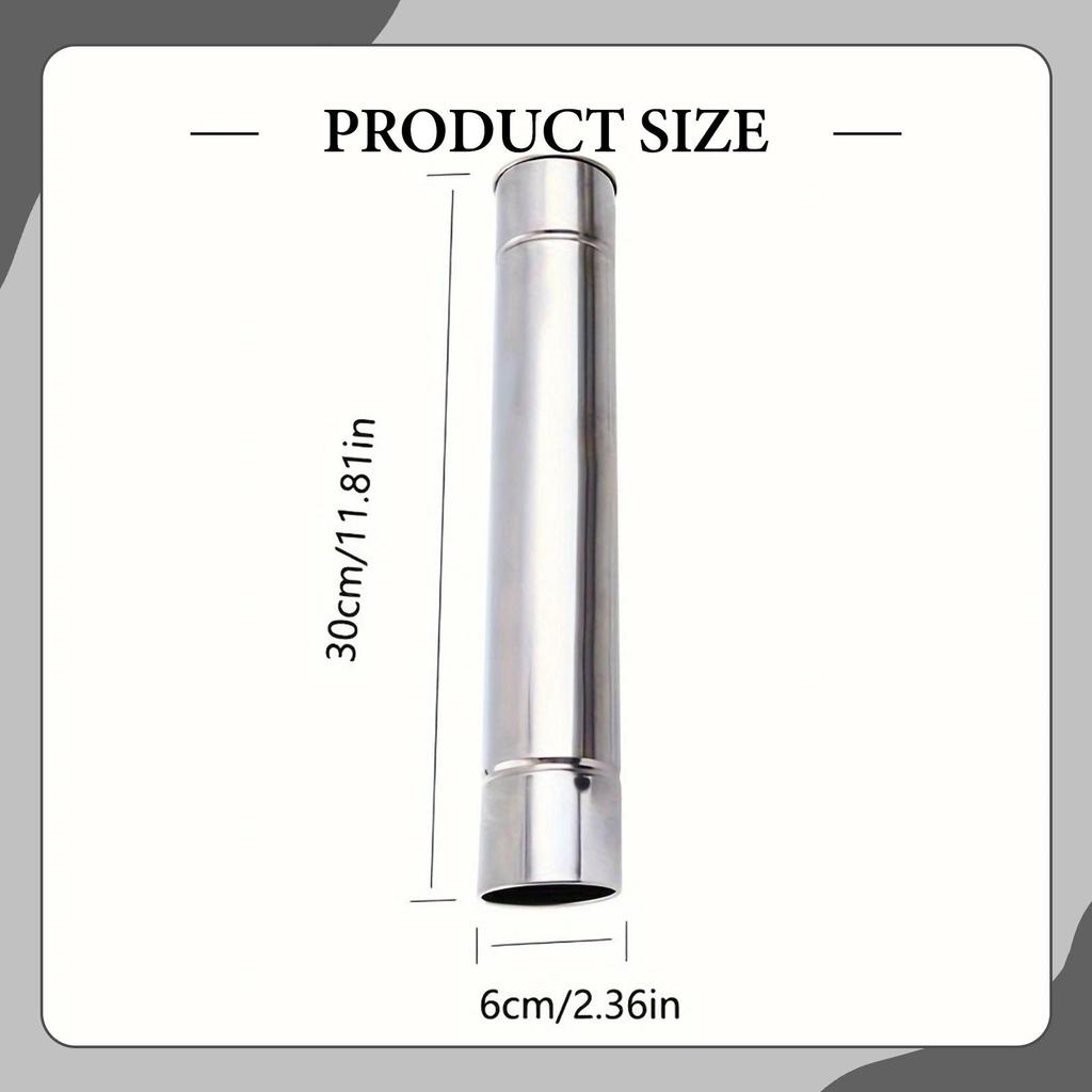Camping Stove Chimney Pipe Lightweight Stainless Steel Exhaust Tube Mesh Guard for Outdoor Tent Heater