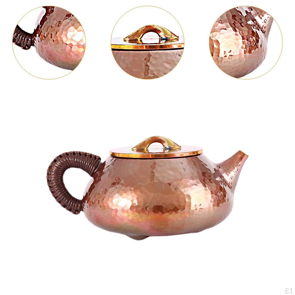 Loose Leaf Tea Maker Copper Teapot 300ml Comfortable To Grip Kung Fu Pot Kettle for