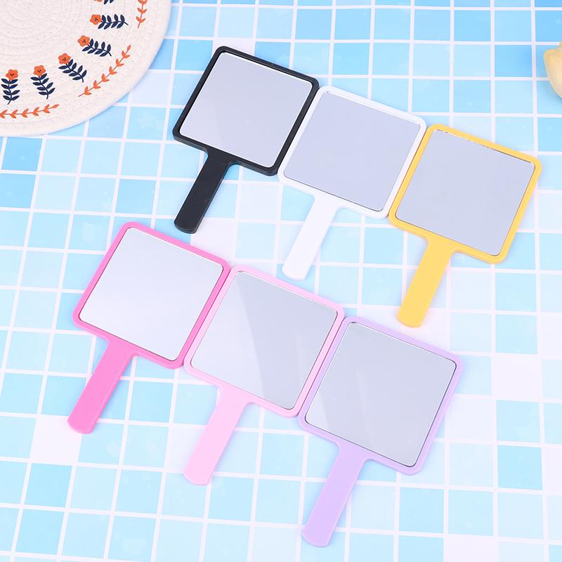 For Eyelash Extension Handheld Makeup Mirror Square Makeup Vanity Mirror With Handle Hand Mirror Spa Salon Compact Mirrors
