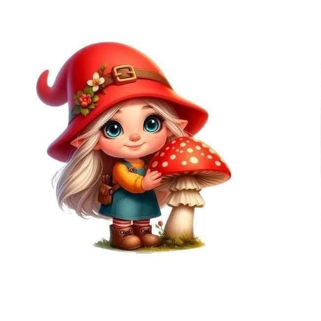 Acrylic Car Little Red Riding Mushroom Girl Keychain Pendant Interior Vehicle