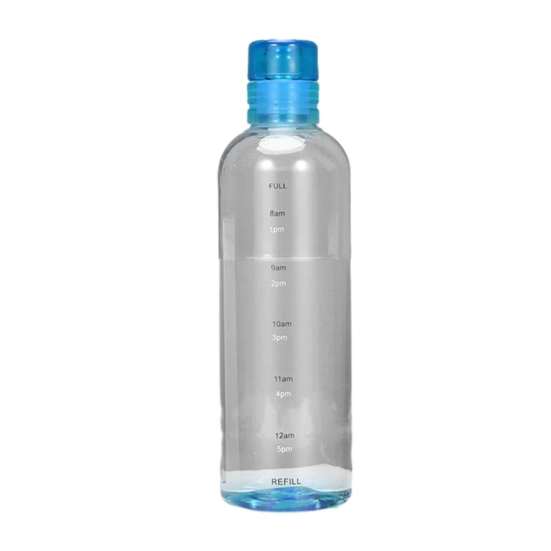 500/750ml Water Cup Time Marker Bottle BPA Free Leakproof Transparent Sports Water Bottle Fitness Gym Bottle