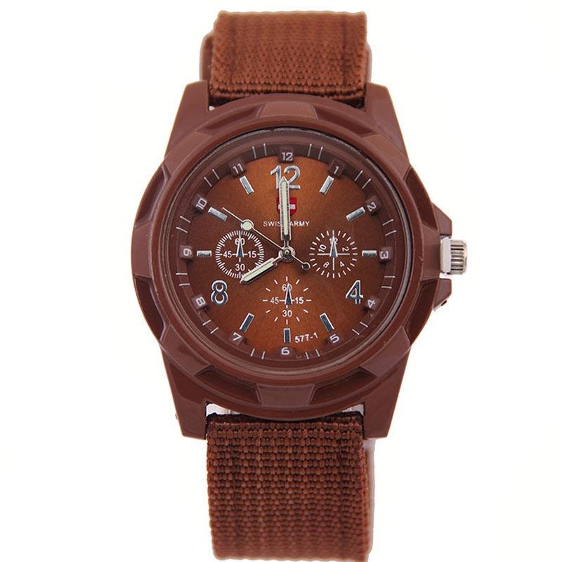 Men's Watch With Sport Military Analog Design And Durable Nylon Strap Ideal Gift