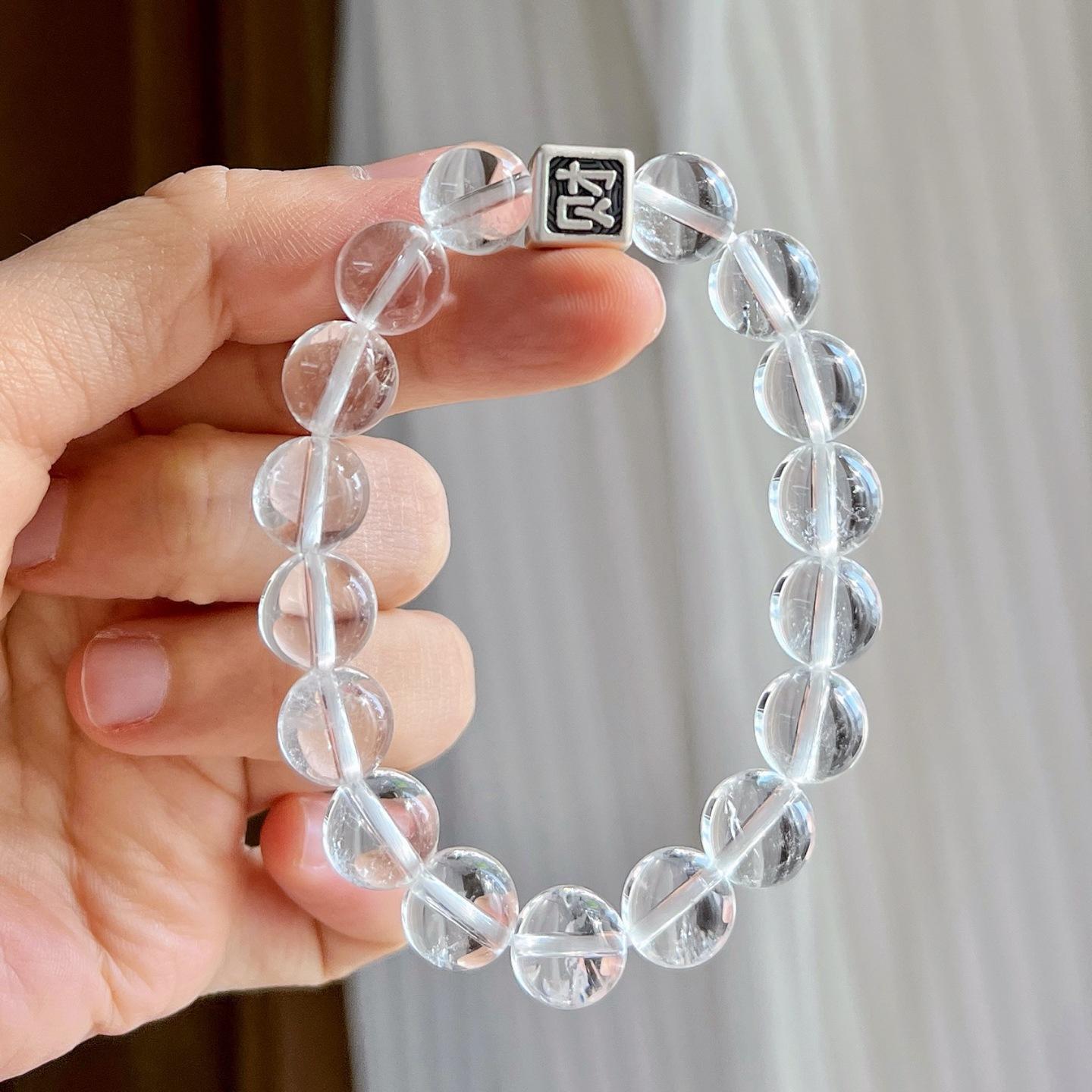 

10M925 Silver Design High Quality White Crystal Bracelet