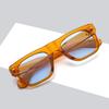 New Ins Popular Fashion Square Women Sunglasses Retro Clear Ocean Lens Shades UV400 Green Men Rivets Punk Sun Glasses