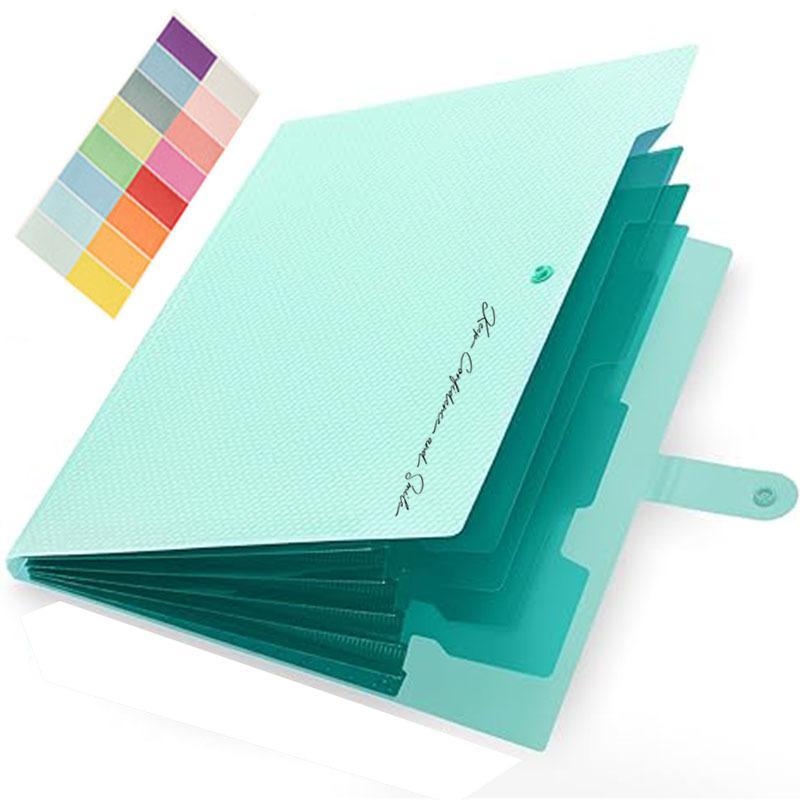 1Pc Expanding File Folder 5 Pocket Folders For Documents Portable Paper Organizer For School Office Supplies A4 Size