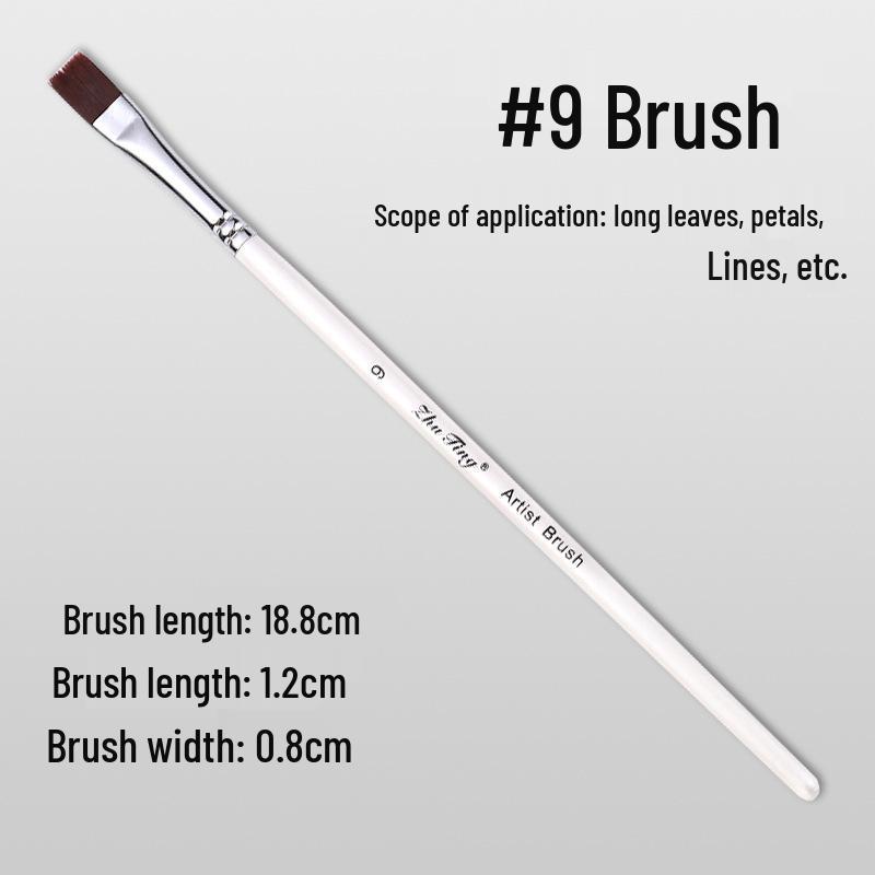 17-Piece Face Painting Brush Set: Hook Line, Embossing, Row, Flat, Oblique, Petal Brushes