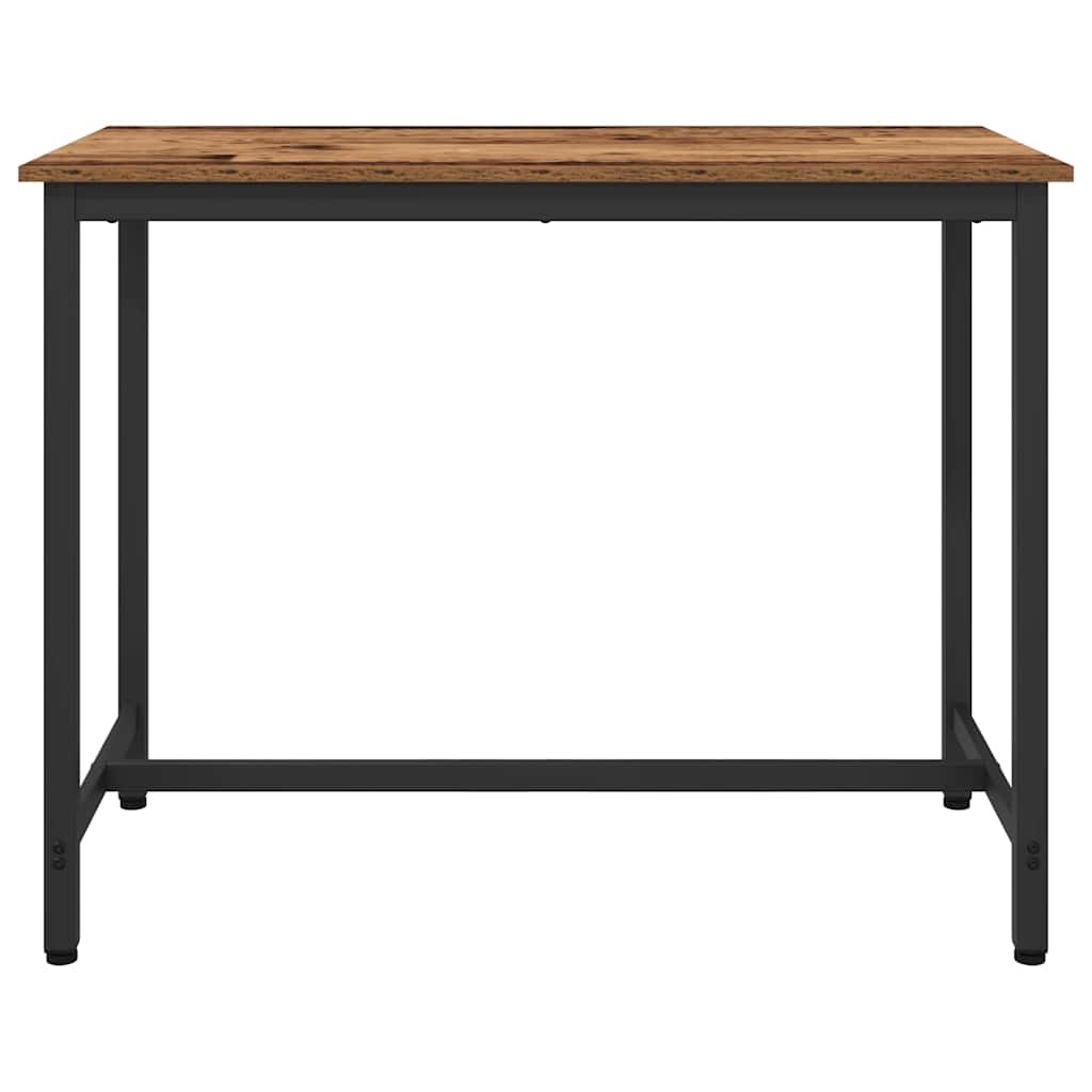 Vintage Wood Table 100 X 50 X 76.5 Cm Engineered Wood and Steel