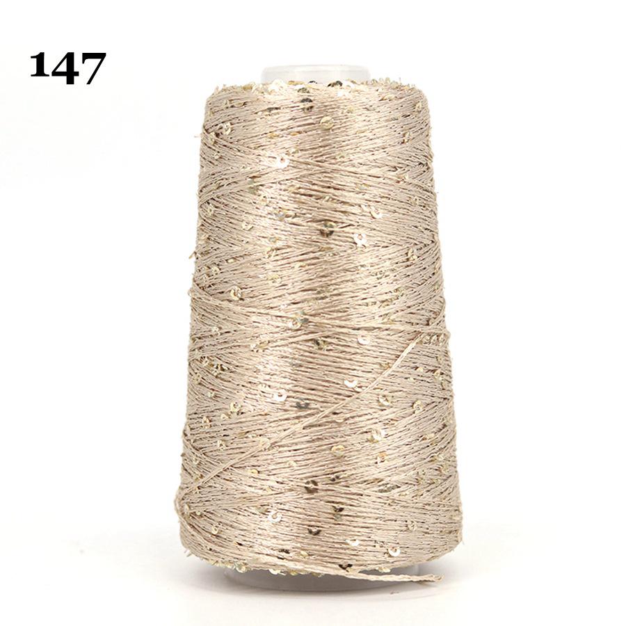 Sequin Cotton Yarn: 50g Fancy Skein for Hand & Machine Knitting