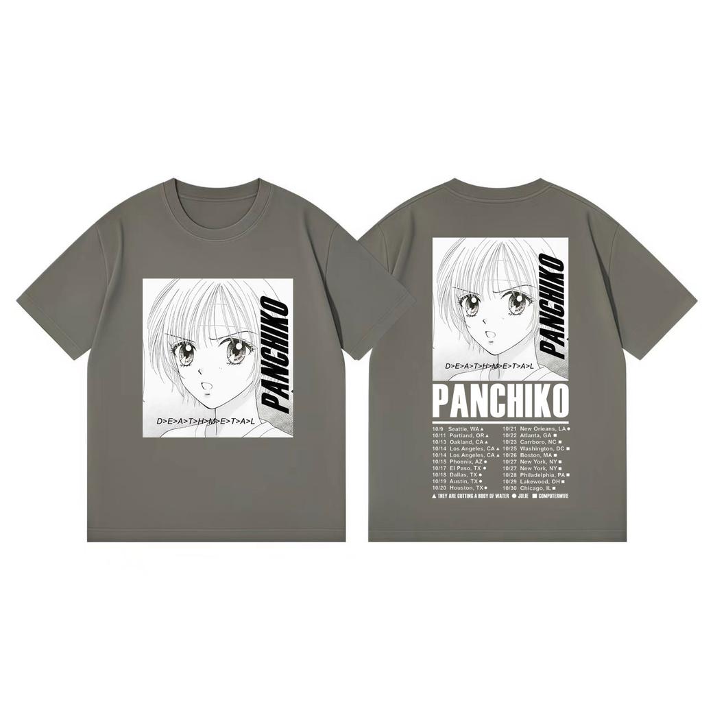 Rock Band Panchiko Music Album Graphic T Shirts Unisex Women High Quality Fashion Oversized Tshirts Summer Casual Cotton Tshirt