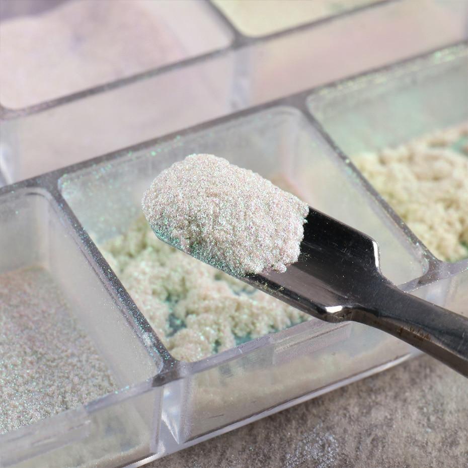 1 Pcs Mirror Nail Glitter Powder Rubbing Dust Pigment Chrome Iridescent Holographic Nail Art Decorations for Manicure