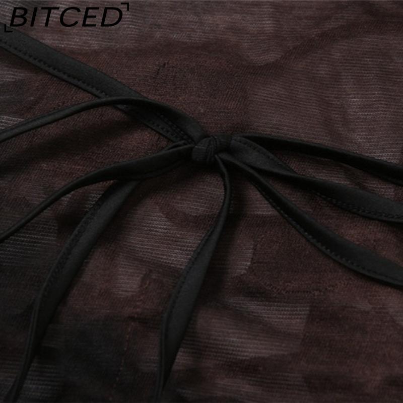 BITCED Summer Women's Solid-Color Slim-Fit High-Waisted Fashion Strapless Sexy Backless Dress