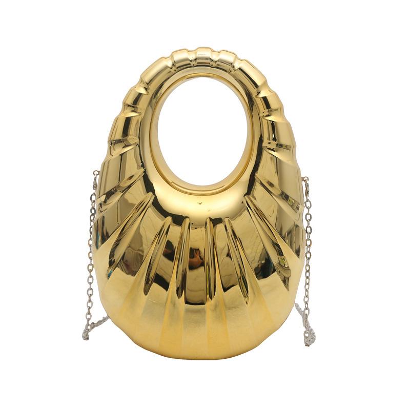 

Персонализированная акриловая сумка женская 2025 новая европейская и американская мода бриллиантовая нишевая ручная носка плечевая цепочка вечерняя сумка золотой