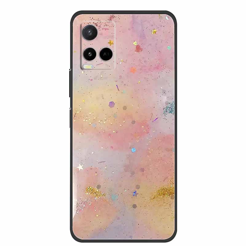 Marble Case For Vivo Y33s Silicone TPU Soft Phone Fashion Cover For Vivo Y33 S Case V2109 Funda Luxury Shockproof Cartoon Coque
