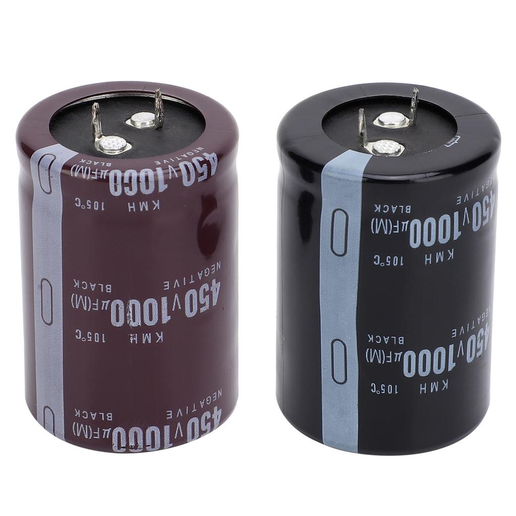 2Pcs Electrolytic Capacitor Aluminium Cylindrical Shape Component 105 Celsius  35x50mm 1000microfarad 450V