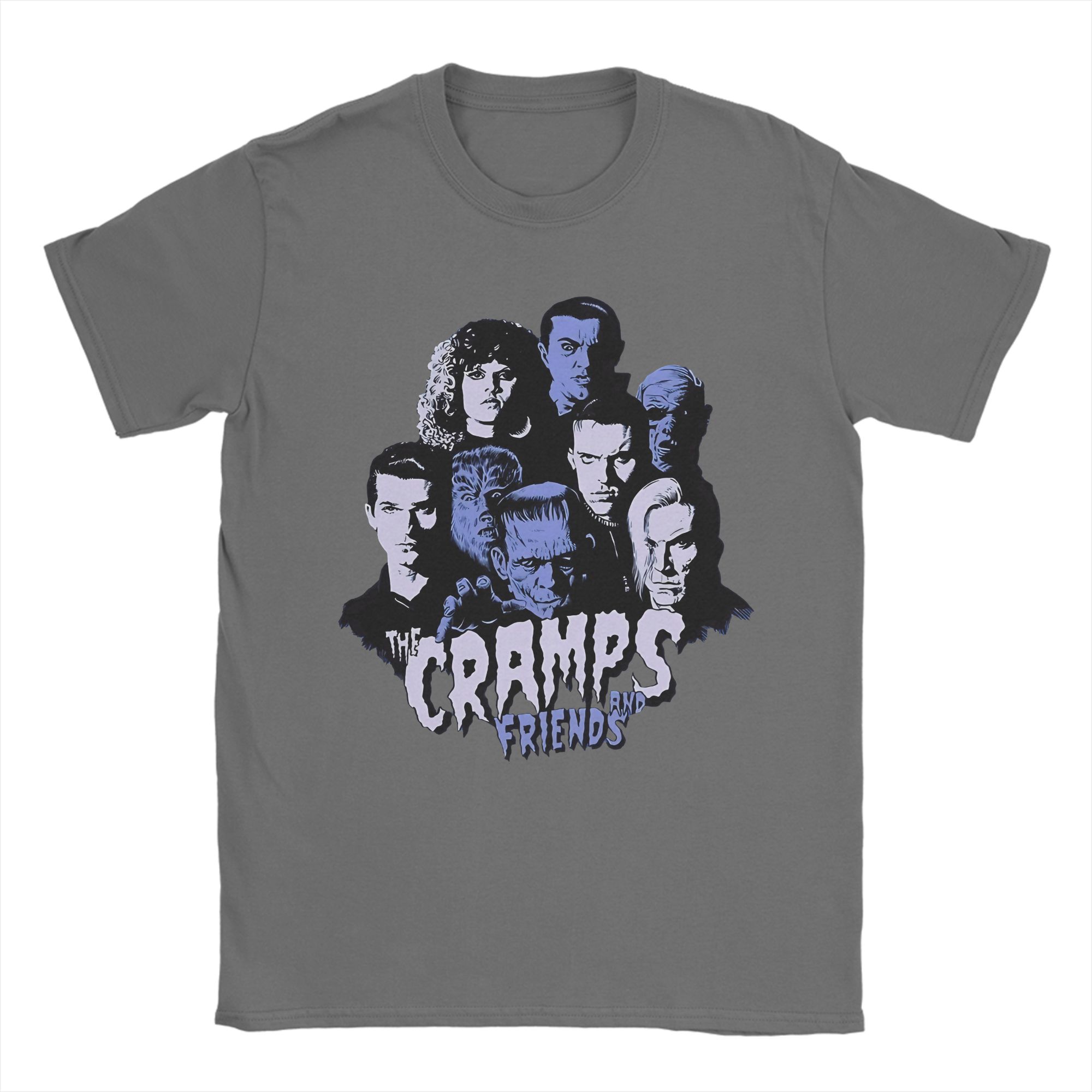 

Casual The Cramps Psychobilly Music T-Shirt Unisex Women Round Neck Cotton T Shirts Short Sleeve Tees Gift Idea Clothes S