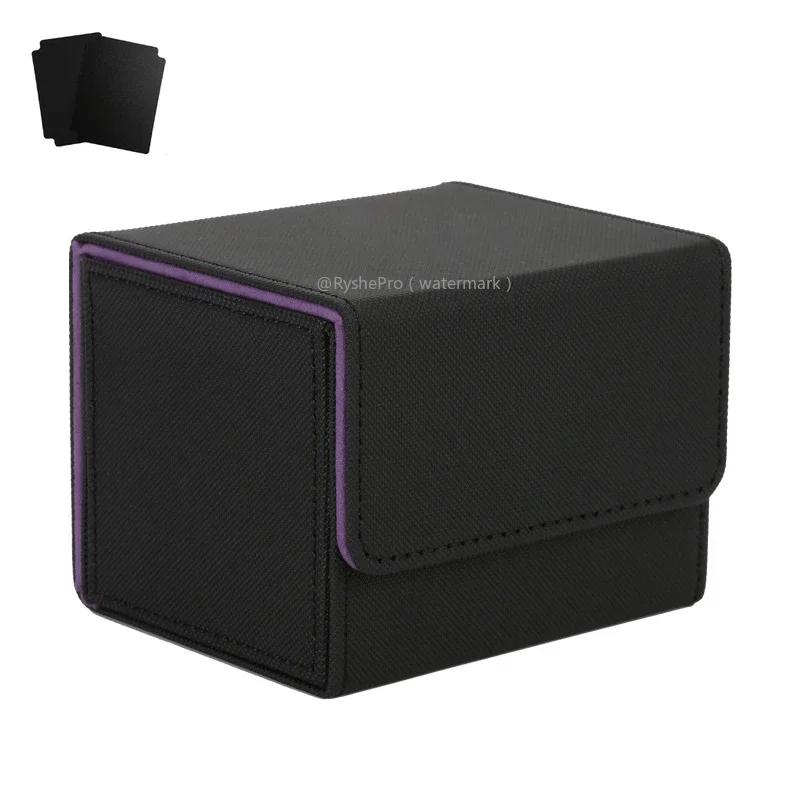 Komutan Kart Destesi Kutusu 100+ Tek Kılıflı Kart Saklama Kutusu Deri Mıknatıslı Magic Gathering Kart Kılıfı TCG CCG MTG Kartları İçin