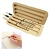 Wood Pen Gifting Pen Box Set Wood Ballpoint Pen Wood Piston Filled Fountain Pen with Metal Tip For Students Adult