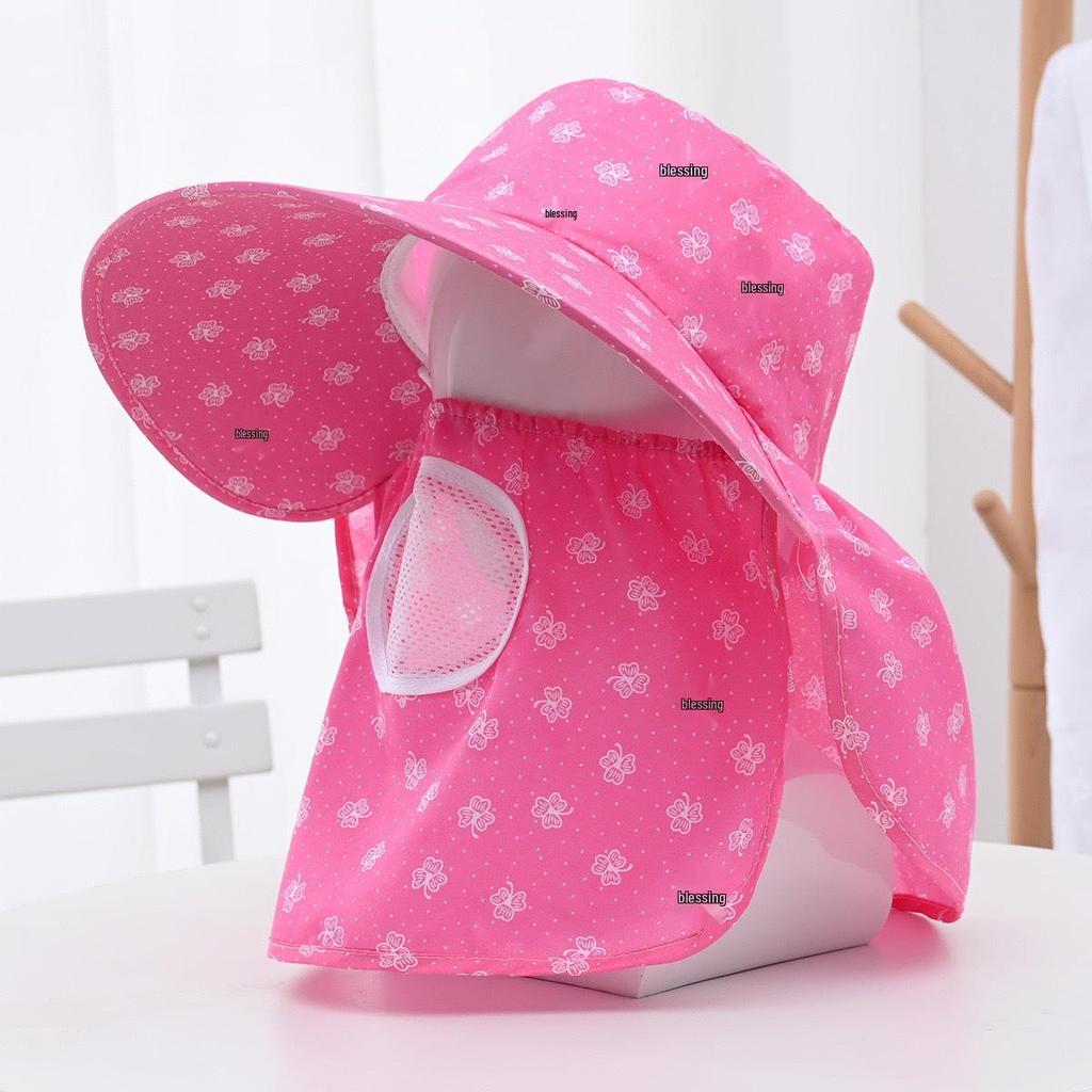 Women's Wide Brim Sun Hat for Summer – Offers Face and Neck Protection, Ideal for Outdoor Activities like Cycling and Farm Work.