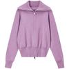 Women's Winter Lapel Zipper Cardigan Sweater