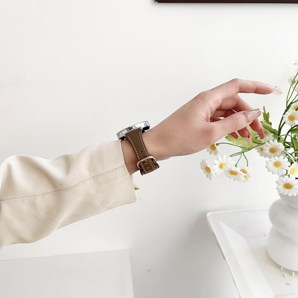 For Xiaomi Mi Watch/Garmin Venu 3S/Huawei Watch GT 4 41mm PU Leather Band 18mm Watch Strap