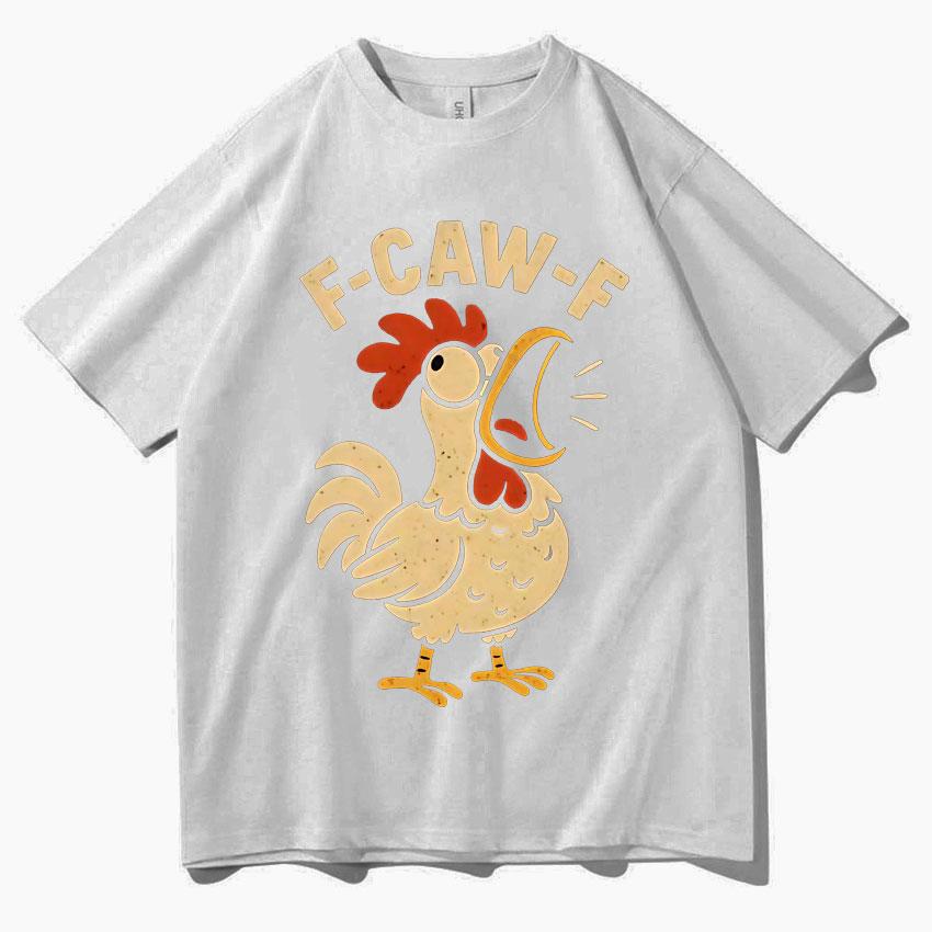 Funny FCawF TShirt Double Sided Print Men Fashion High Quality Y2K Tshirt Chicken Casual Short Sleeve Hot Sale Teenagers Tops
