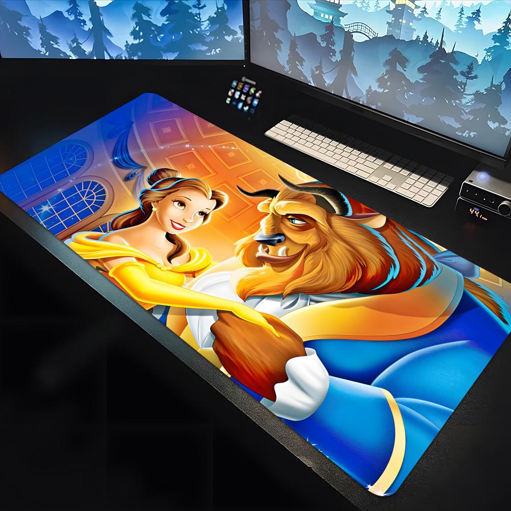 Disney Beauty And The Beast Belle Princess Mouse Pad large keyboard desk non-slip rubber gaming mouse pad laptop carpet 600x300