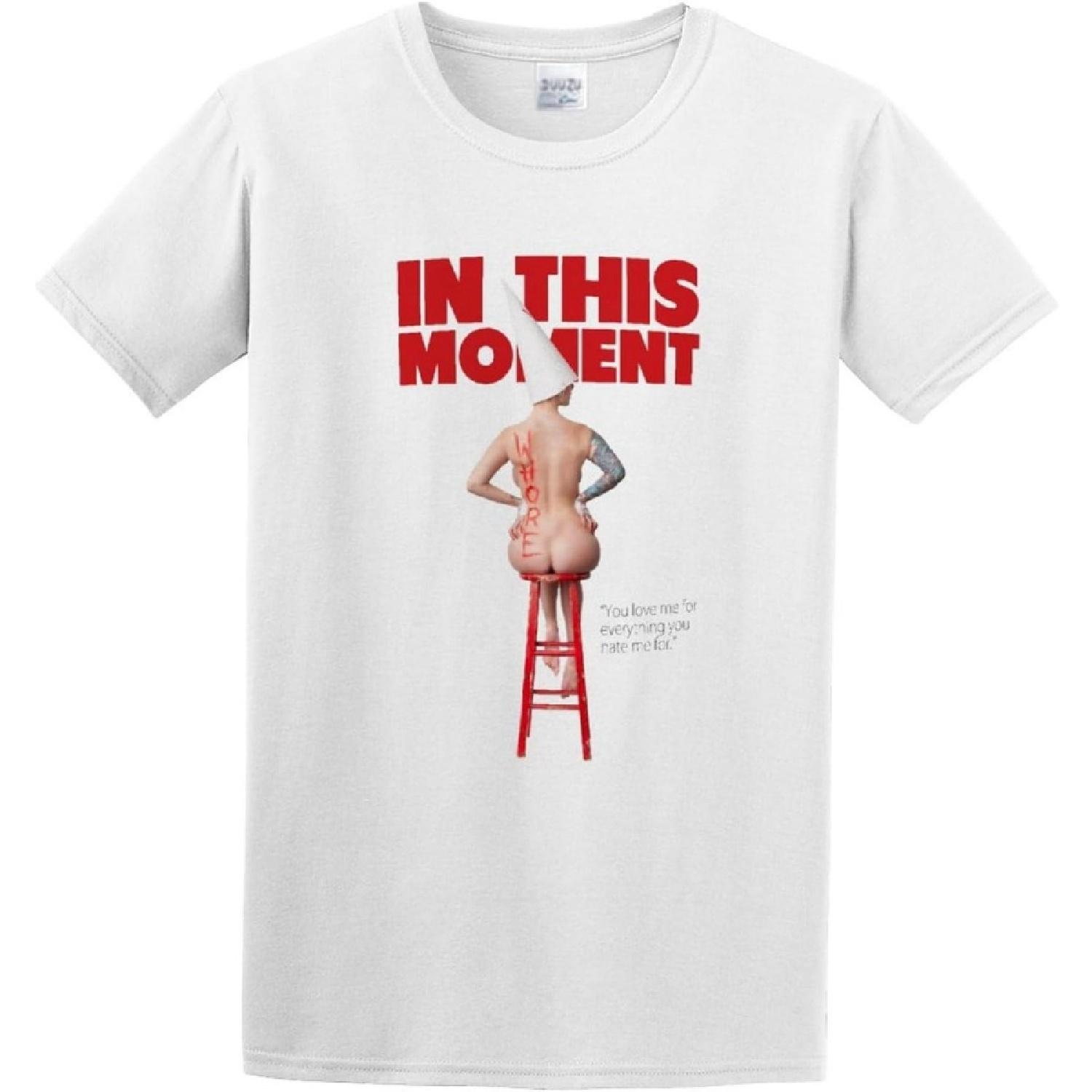 Men s Summer T-Shirt in This Moment Maria Brink Logo Short Sleeves White S