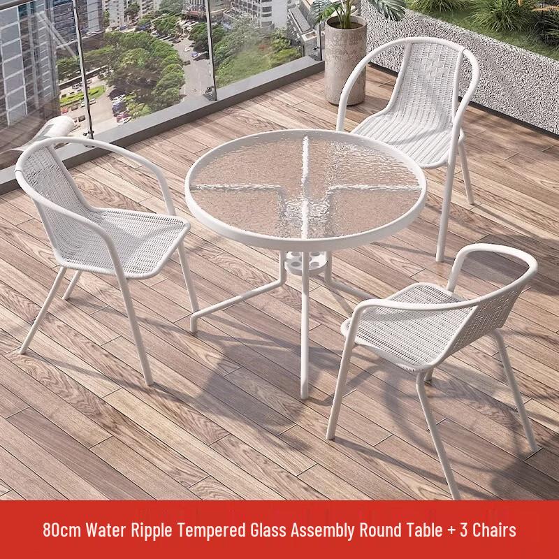 Outdoor Rattan Style Patio Dining Set