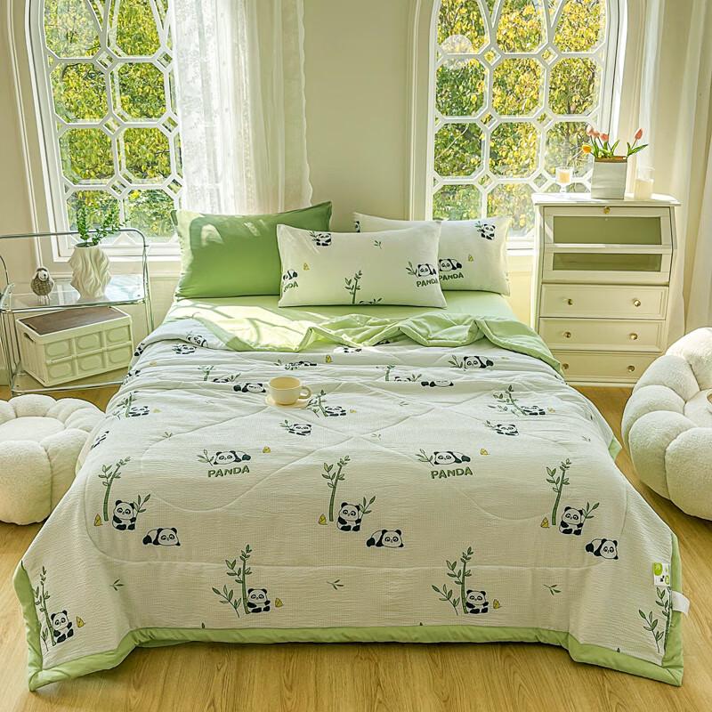 

Panda Print Bubble Cotton Summer Quilt