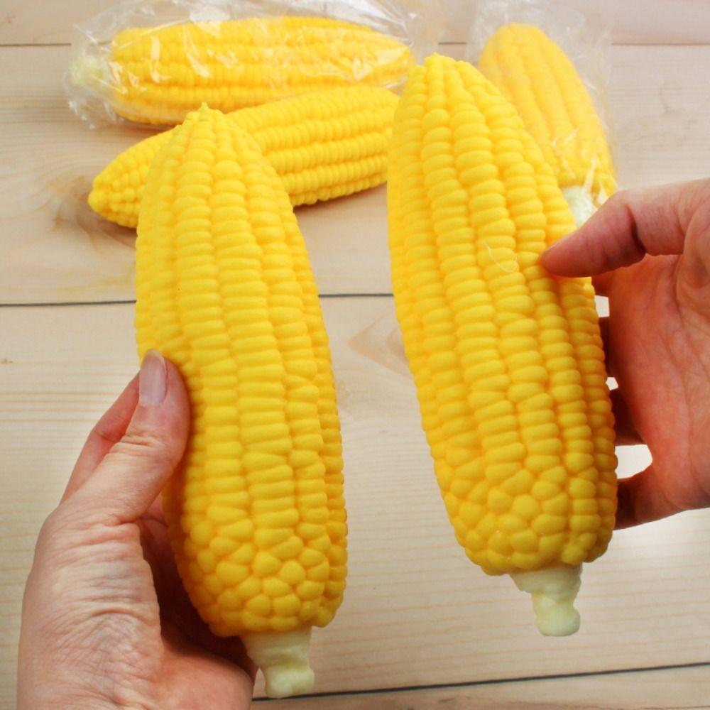 Slow Rising Vent Corn Toy Rubber Simulation Corn Pinch Toys Fidget Simulation Corn  Kids Gift