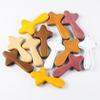 5Pcs Spiritual Decors Wood Holding Crosses Handmade Wood Crosses for Prayer Miniature Pocket Crosses Religious Decors