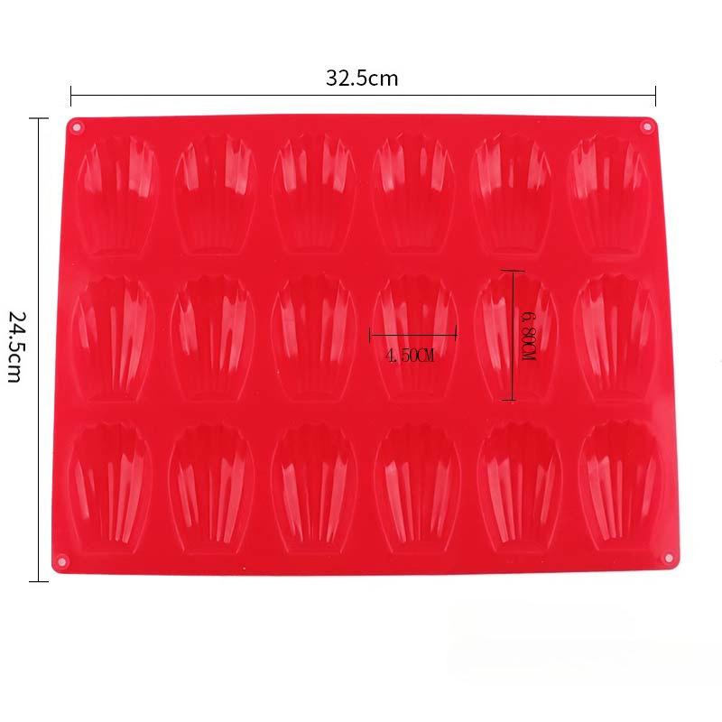 

Силиконовая форма для мадлен на 8 ячеек, форма для кексов в форме ракушки, для выпечки, домашняя силиконовая форма красный