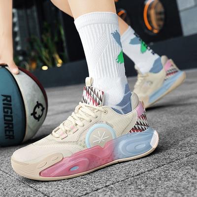 New Men's High Rebound Wear-resistant Anti-slip Combat Basketball Shoes Students Low-top Support Sports Shoes