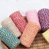 100 Meter/Roll Two Colors Cotton Baker Twine Rope Cord DIY Gift Crafts Wrap Christmas Wedding Decoration Gift Packaging String