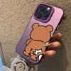 Cute Rabbit Bear Couple Design TPU Basic Phone Case For iPhone 16 15 Pro Max 14 13 12 11 XS X XR 7 8 Plus 16E Matte Hard Cover